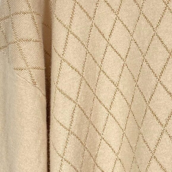 August Silk 3/4 Sleeve Cotton Modal Blend Sparkle Lightweight Sweater L - Picture 2 of 5